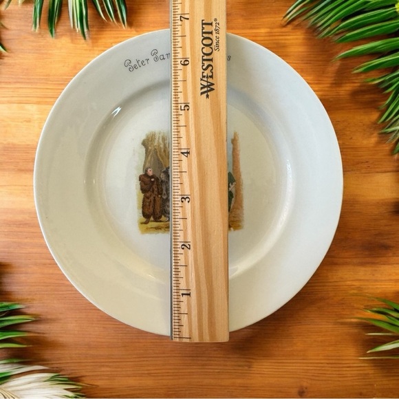 VINTAGE LS&S CARLSBAD AUSTRIA “Peter Pan and His Wolves” Porcelain Plate - Picture 4 of 7